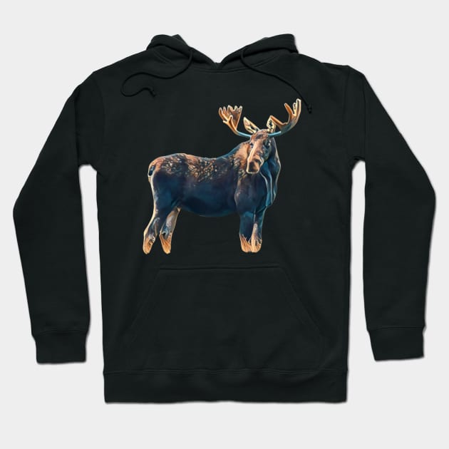 Moose - Woodland Themed Kids Room, Funny Gifts For Forester, Cute Animals Hoodie by Shirtsmania